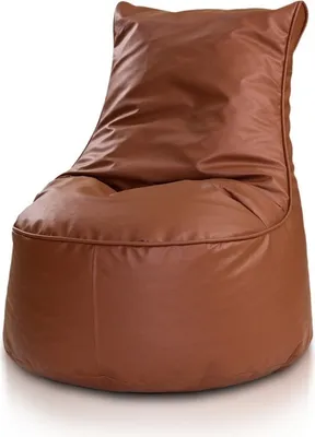 Obrázok produktu pre Sedací vak Beanbag S Kreslo z ekokože - Mäkké a pohodlné - Moderné - Farba: E12 svetlohnedá
