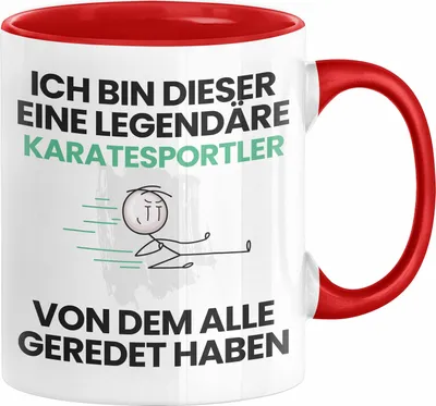 Produktbild von Karatesportler Geschenk Tasse Lustige Geschenkidee Geburtstag für Karatesportler Ich Bin Dieser Legendäre Karatesportler Von Dem Alle Geredet Haben Kaffee-Becher (Rot)