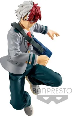 A collectible figurine of a character from My Hero Academia.