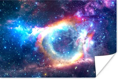 Produktbild von MuchoWow® Poster Weltraum - Regenbogen - Sterne 60x40 cm - Schlafzimmerdekoration