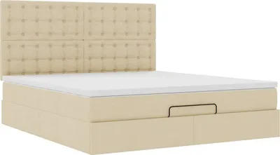 Produktbild von Ottoman-Bett mit Matratze Creme 180x200 cm Stoff