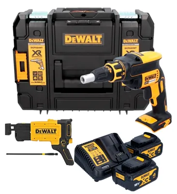 Obrázok produktu pre Akumulátorový skrutkovač na sadrokartón DeWalt DCF 620 M2T 18 V 30 Nm bez kefy + 2x akumulátor 4,0 Ah + nabíjačka + TSTAK