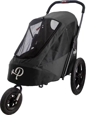 Produktbild von Luxus Hundeanhänger - Großes Jogger-Modell | Zusammenklappbar & Leicht | Inklusive Regenabdeckung und Luftpumpe