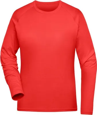 Produktbild von Ladies' Sports Shirt Long-Sleeved bright-red, Gr. S