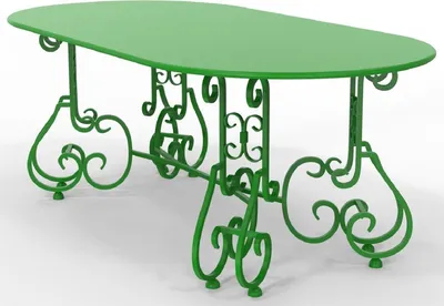 Image de Casa Padrino Table de jardin Art Nouveau 200 x 100 x H. 73,5 cm - Différentes couleurs - Table ovale en fer forgé pour jardin et terrasse - Meubles de jardin et de terrasse en fer forgé Art Nouveau