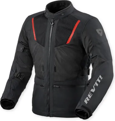 Image de Revit Levante 2 H2O Veste textile pour moto, gris foncé/noir/rouge, S