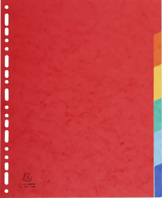Image de Exacompta 50x Intercalaires 225g 6 positions A4 maxi Couleurs assorties 2406E