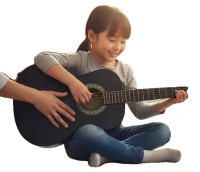 Productafbeelding van Gitaar, geschikt voor beginners, inclusief gigbag, zwart
