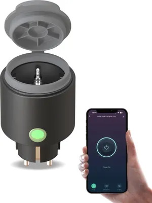 Produktbild von Calex Outdoor Smart Plug, WLAN Bluetooth Steckdose für Außen, IP44 wetterfest, 3680W, Calex App Steuerung