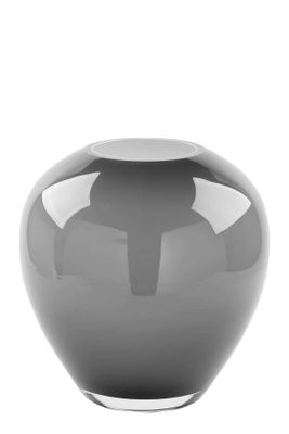 Fink Glasvase Losone grau opal Opalglas Höhe 20 cm