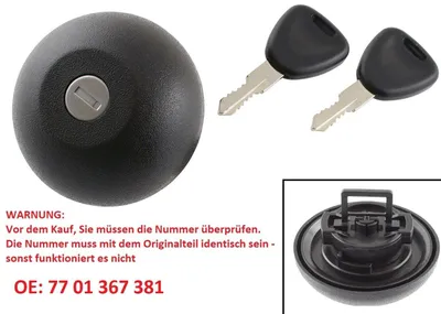 Productafbeelding van Brandstofdeksel, afdichtingsring + 2 sleutels voor Renault / voor Opel