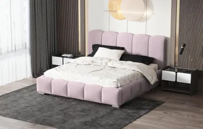 Produktbild von GUTTO Polsterbett Rosa 200x200 mit Bettkasten und Stauraum Metall-Lattenrost