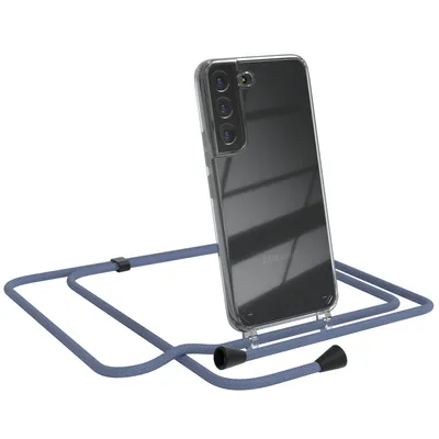 Produktbild von EAZY CASE Handykette kompatibel mit Samsung Galaxy S22 5G, Handyhülle mit Umhängeband, Handykordel, Schutzhülle Clear, Band in Grün