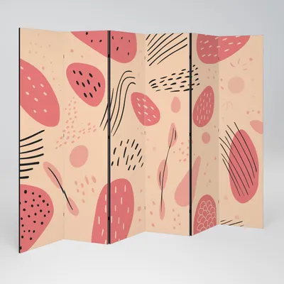 Produktbild von SpaceRebels Paravent Raumteiler - 6-teilig Raumtrenner, Druck 2-Seite - Raumtrenner - Trennwand Wohnung - Room Divider - Spanische Wand Deko Modern Sichtschutz