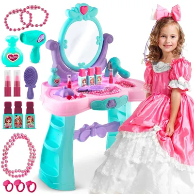 Obrázok produktu pre Toaletný stolík pre dievčatá so zrkadlom Ricokids 773200