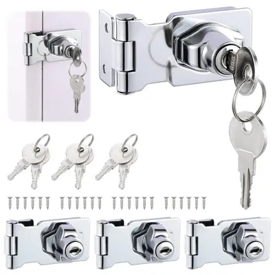 Productafbeelding van Roestvrijstalen afsluitbare overvallen, 2,5 inch, set van 4 stuks