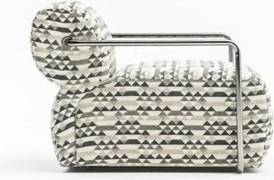Produktbild von Designer Sessel Moderner 1-Sitzer Wohnzimmer Luxus Polster Textil Möbel