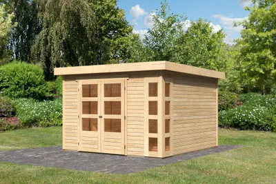 Produktbild von Karibu Gartenhaus Gerätehaus Kerko 6 naturbelassen 302x306x216 cm