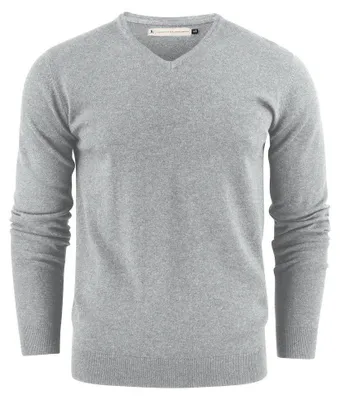 Produktbild von James Harvest - "Ashland" Pullover für Herren, V-Ausschnitt, Baumwolle ET926 (3XL) (Grau)