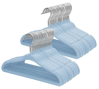 Productafbeelding van Solidchoice - Set van 48 Fluwelen Baby Hangers voor Kinderen