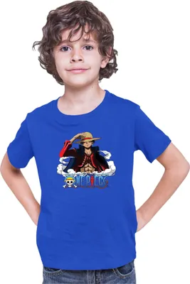 Produktbild von Kinder T-Shirt Japan Anime Manga One Manga Piece Anime Luffy 06 Cool Luffy, 5-6 Jahr - 116 / Blau