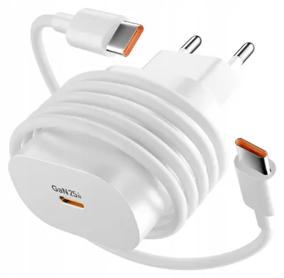 Obrázek produktu pro SZYBKA ŁADOWARKA SIECIOWA USB-C UNIWERSALNA 3A 25W KOSTKA + Kabel USB-C