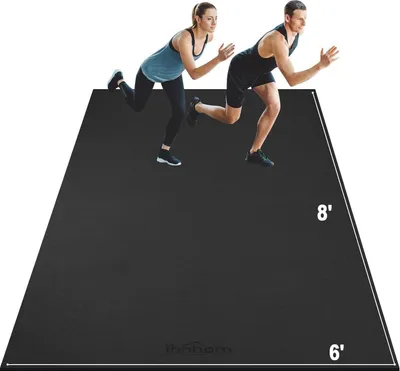 Image de innhom Tapis de protection du sol pour appareils de fitness 243x182x0,7cm noir