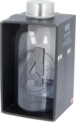 Produktbild von Marvel Avengers 620 ml Glasflasche für Kinder und Erwachsene