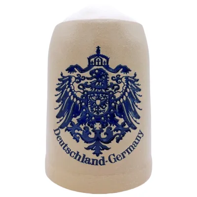 Produktbild von Bierkrug 0,5L – Steinkrug mit Deutschland-Motiv und körniger Oberfläche – Bierseidel Beer Mug Geschenk für Papa Männer Geburtstag Bierfest