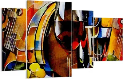 Produktbild von Bild auf Leinwand - Leinwandbild - Wein Abstraktion - 120x70cm - Wand Bild - Wanddeko - Wandbilder - Leinwanddruck - Bilder - Kunstdruck - Wanddekoration - Leinwand bilder - Wandkunst - DL120x70-3477