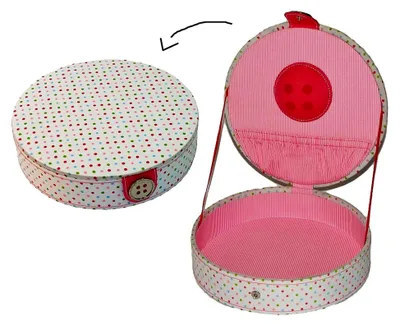 Produktbild von Utensilienbox mit Deckel und Nadelkissen, erweiterbar, bunt