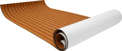 Produktbild von EVA-Schaum Bootsdeckbelag - Selbstklebender Marine-Bodenbelag - Rutschfest - Wasserdicht - Teak-Optik - Für Boot/Yacht, Wohnmobil, Wohnwagen - Braun