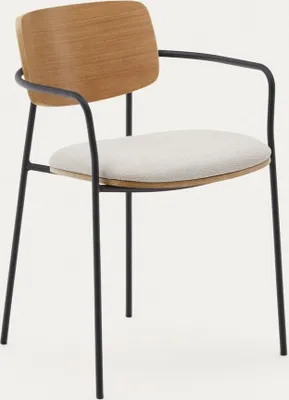 Produktbild von 4er Set Stühle Maureen 52,5 x 54,5 x 76 cm Pappel Metall Beige