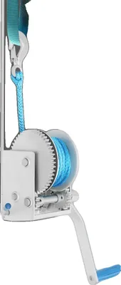 Immagine prodotto di Argano manuale, capacità di sollevamento di 2041 kg, lunghezza del cavo di 8 metri, 3 rapporti di trasmissione, rivestimento Dacromet, materiale in nylon