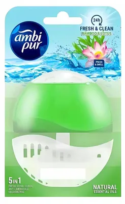 Produktbild von Ambi Pur Toilettenblock Starter Kit 5in1 Bambus & Lotus - 1 Stück