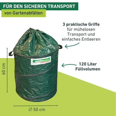 Produktbild von Gartenabfallsack Pop-Up - verschließbar