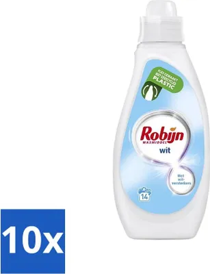 Produktbild von Robijn - White - Flüssigwaschmittel - Mit Weißverstärker - 14 Wäschen - 700 ml - Vorteilspack - 10 Stücke
