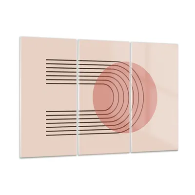Produktbild von Bilder auf glas - 3 Teile - Abstraktion Minimalismus Kreide - 165x110cm - Glasbilder - Wandbilder - Bilder - Wanddekoration aus Glas - Glas Bilder - Wandbild auf Glas - GCE165x110-4446