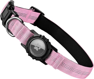 Produktbild von Hundehalsband AirTag, wasserdicht, reflektierend, verstellbar, für große, mittelgroße und kleine Hunde, rosa