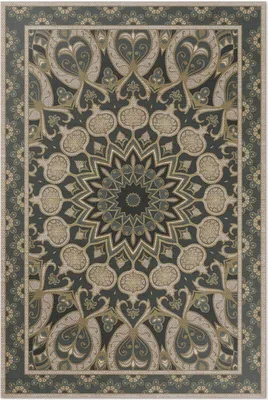 Produktbild von Mandala Ornamental Dekorativ – Vinylteppich – 140x210 cm – Indoor Teppich – Flur – Pflegeleicht – Modern