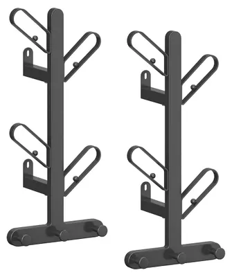 Obrázok produktu pre Nástenná skrinka, 2-dielna – úložná skrinka – oceľ – 13 x 19 x 41 cm – čierna – 21 kg