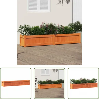 Produktbild von The Living Store Pflanzkübel Wachsbraun 180x31x31 cm Massivholz Kiefer