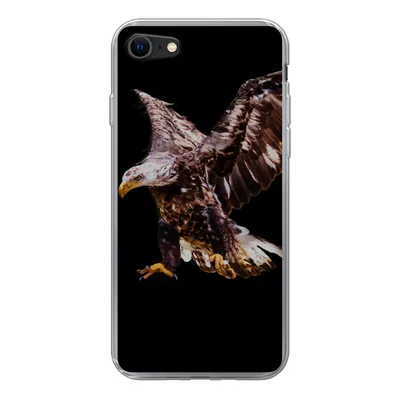 Produktbild von MuchoWow® Handyhülle Schutzhülle Hülle für iPhone SE 2020 Adler - Vogel - Federn Silikon Softcase Handy Hülle - Kartenbesitzer