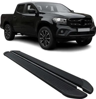 Image de Marchepieds Latéraux pour Mercedes Classe X Double Cab 2017-2020 Noir Alu 2Pcs