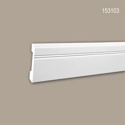 Produktbild von PROFHOME 153103 Sockelleiste Fußleiste Stuckleiste aus Polyurethan 2 m
