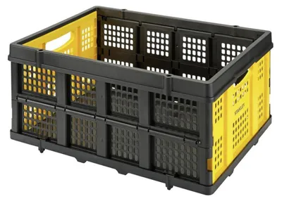 Zdjęcie produktu dla Składana skrzynka na zakupy Stanley FT505 Pojemność do 25 kg 50 l 56,8 x 41 x 27,2 CM Czarny/żółty