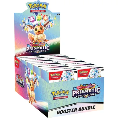 Produktbild von Pokémon Scarlet & Violet Prismatic Evolutions Booster Bundle Display Englisch