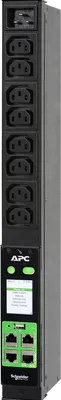 Produktbild von APC Easy PDU Metered 1 HE 16A 230V (8)C13, Messgerät, 1U, Einphasig, Senkrecht, Schwarz, 8 AC-Ausgänge