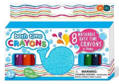 Zdjęcie produktu dla Barney - kolorowe kredki do wanny + gąbka