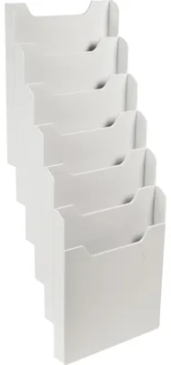 Immagine prodotto di EXACOMPTA 63740D Portadepliant a parete EXACOMPTA, A4 verticale, 6 scomparti, grigio chiaro